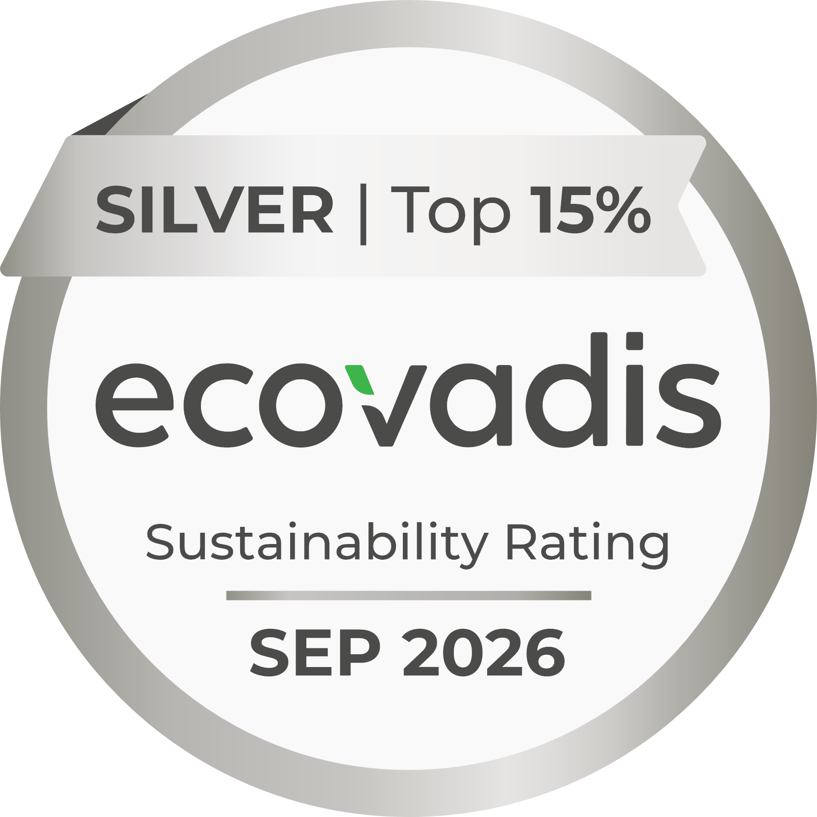 EcoVadis Silver Sustainability Rating September 2026